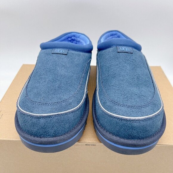 UGG TASMAN CALI WAVE BLUE SUEDE/ SHEEPWOOL SLIPPERS S/N 1136700 Mens US 11 D - Picture 4 of 14